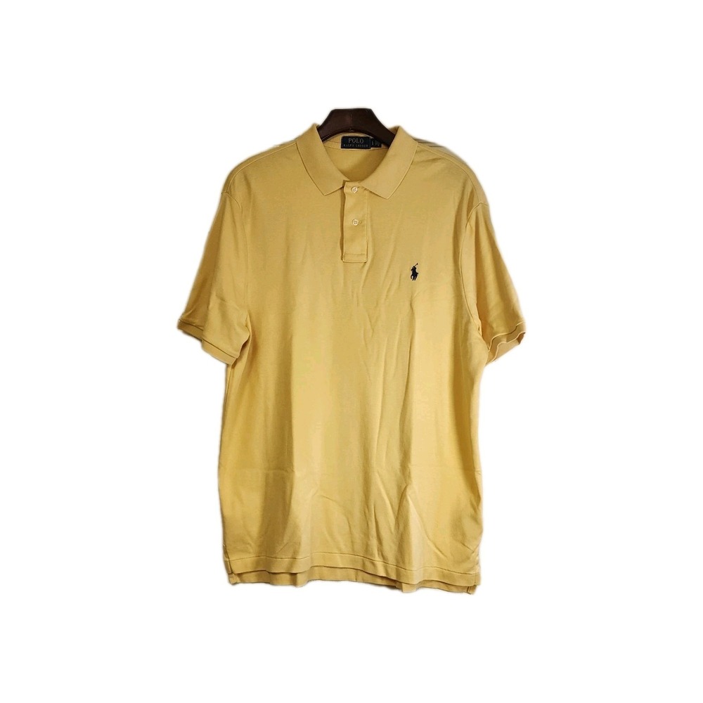 Mens Large Polo Ralph Lauren yellow Golf Shirt Great Condition